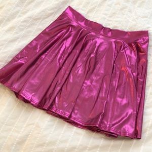 Metallic pink skirt
